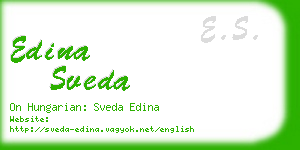 edina sveda business card